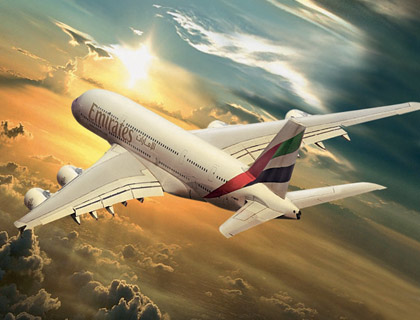 Emirates in Flight