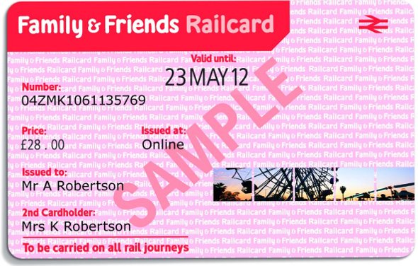 Family & Friends Railcard Sample