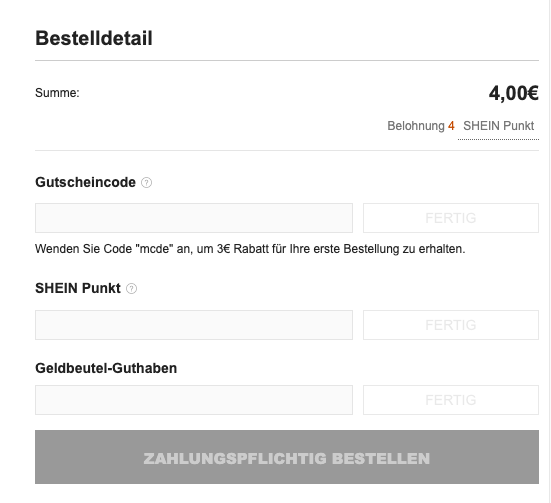 30€ + 92 Sale SHEIN Rabattcode & Rabatt November 2022