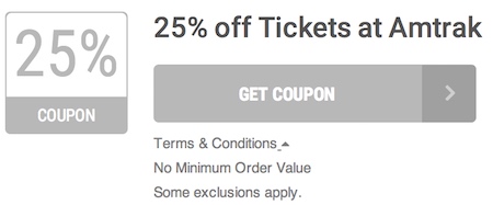 amtrak discount code