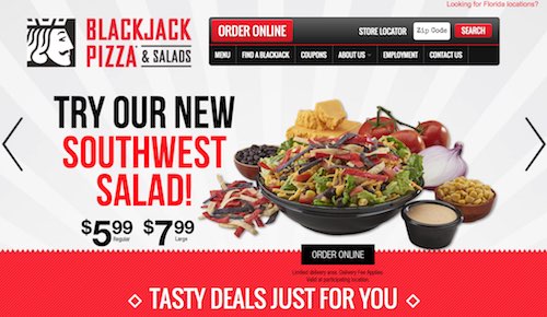 Blackjack Pizza Website