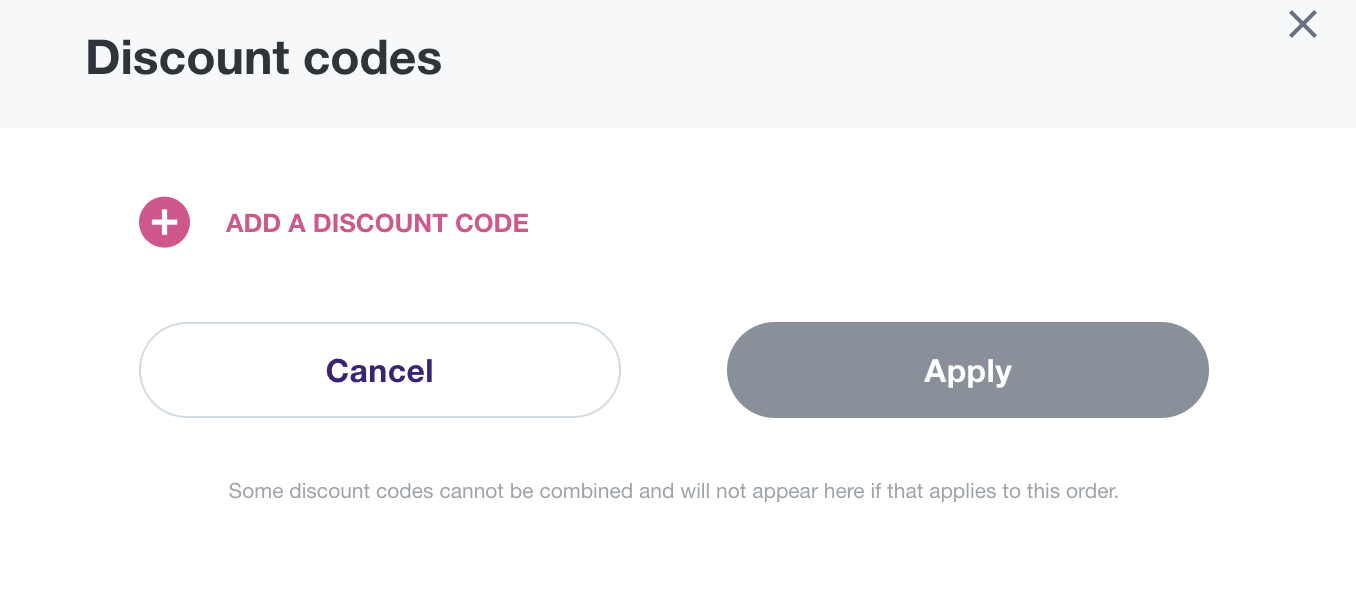 Select "add a discount code," then click "apply."